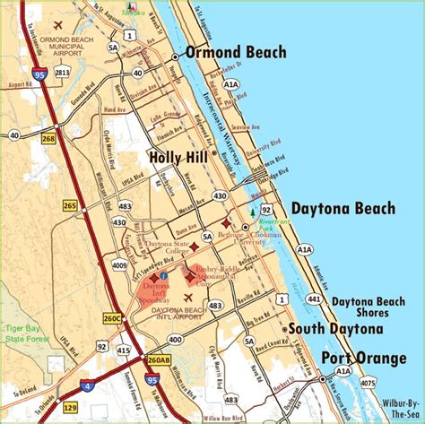 map of daytona area